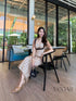 Women Elegant Square Neck Peplum Dress